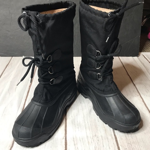 Kamik Insulated Waterproof Black Winter Snow Boots Men’s Size 10 - Picture 12 of 12